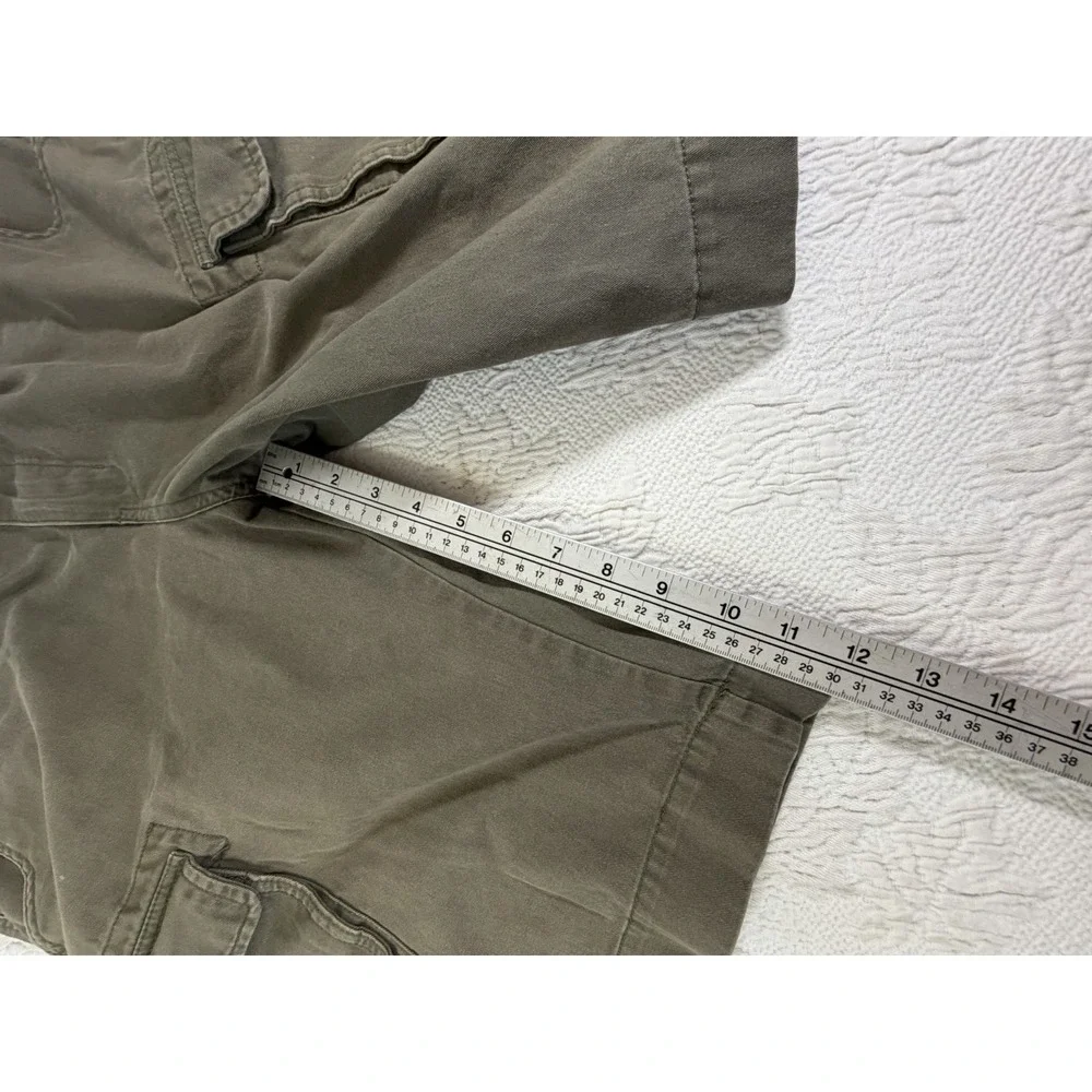 True Religion Men's Relaxed Cargo Shorts‎ 104821 Olive Green Sz 36 Horse Shoe
